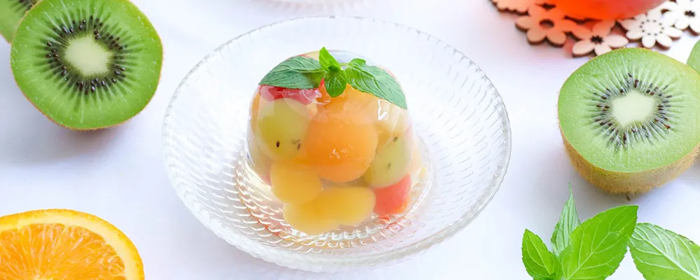夏のひんやりしたゼリー