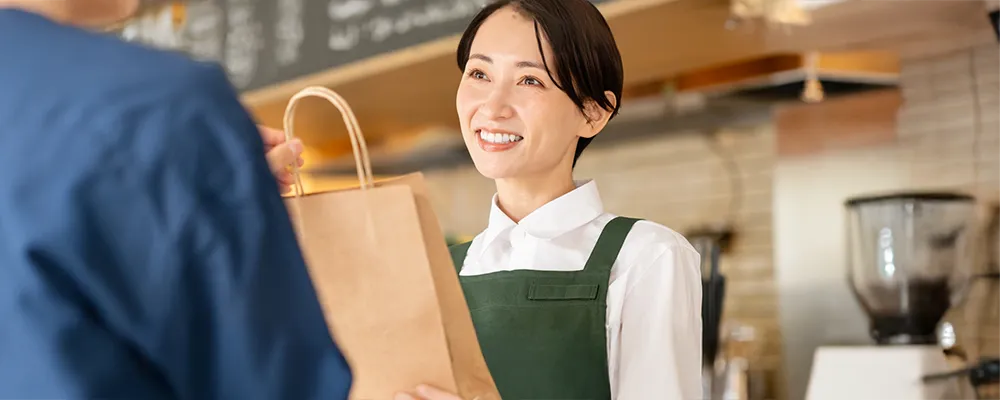 テイクアウトしている様子